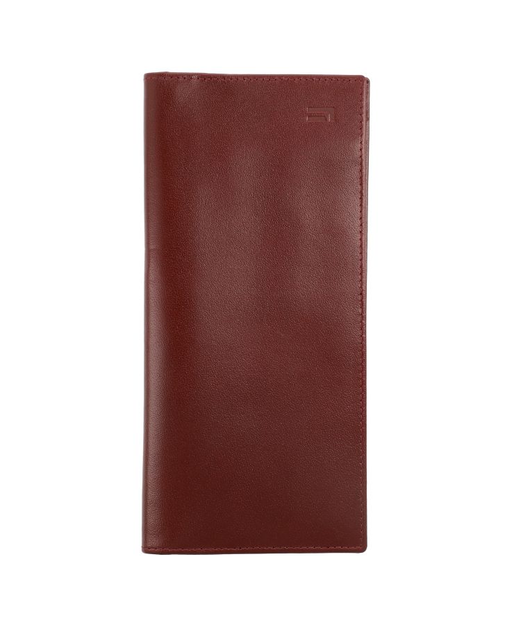 Maroon leather wallet for cheque book