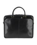 Black Leather carry case with pockets