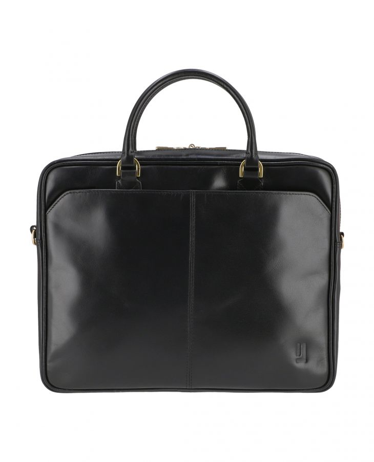 Black Leather carry case with pockets