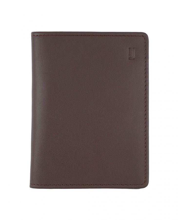 Brown  leather portfolio with pen and notepad.