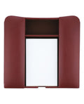 Maroon leather desk organizer