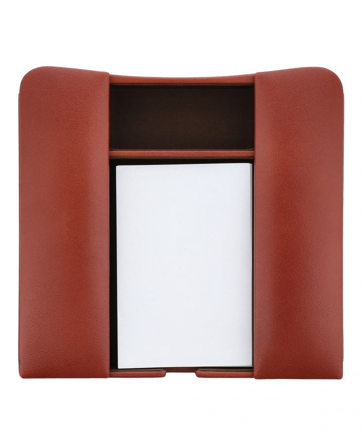 Dark Tan leather accessory box for office