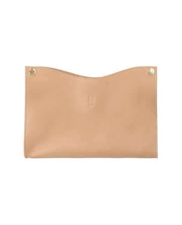 Beige Leather tissue box cover