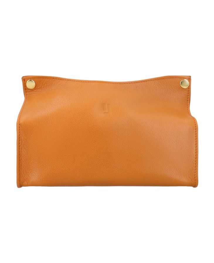 Tan Leather tissue box cover to add style to your room.