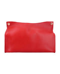 Chic Red leather tissue box cover