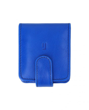 Blue Compact leather lipstick holder