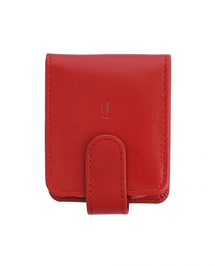 Red leather lipstick case