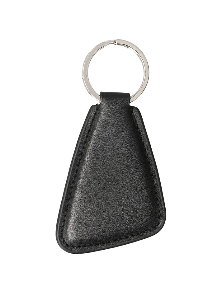 Premium black leather key ring.