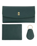 Green Versatile keychain and wallet gift set.