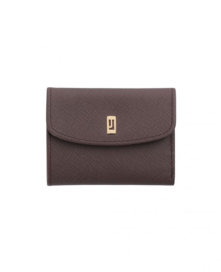 Brown Textured leather wallet