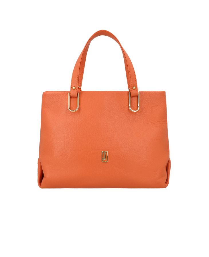 orange buffalo leather  bag