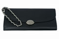 Black leather wristlet for essentials