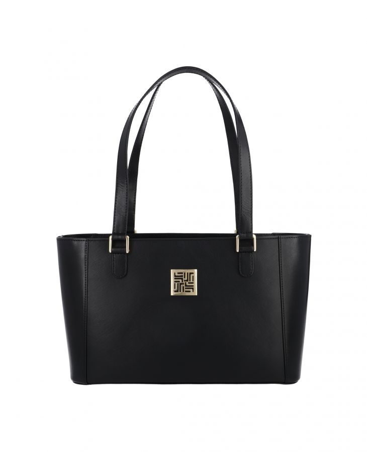 Black Leather Narmeen handbag