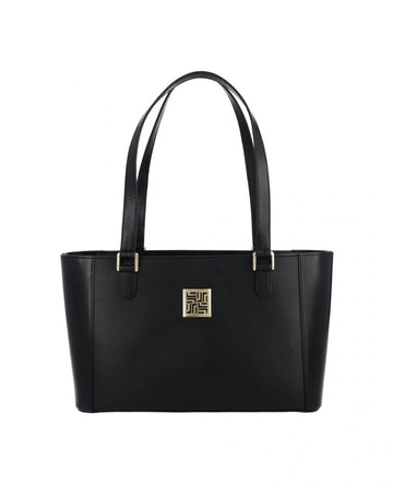 Black Leather Narmeen handbag