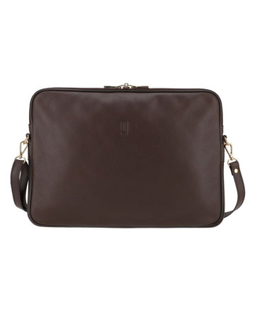 Brown Slim leather sleeve with back pocket