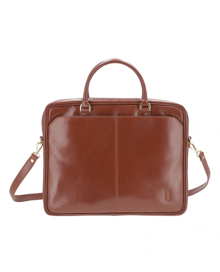 Dark Tan Luxury leather work bag