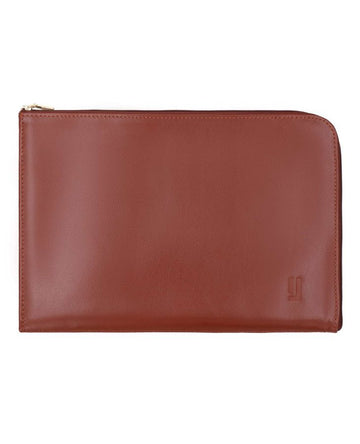 Dark Tan laptop sleeve for 14" devices with padded interior.