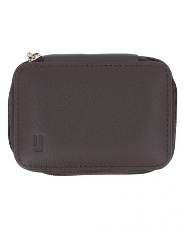 Brown Leather case with six cufflink slots