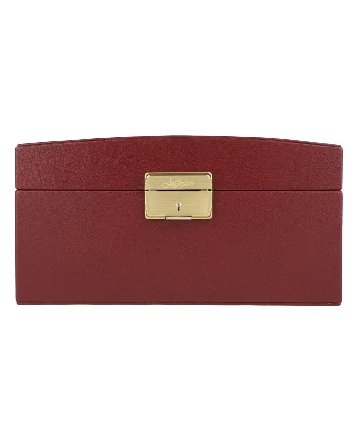 Maroon Two-layered box to organize your jewelry.