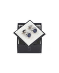Blue Simple yet stylish rounded cufflinks to elevate your look.
