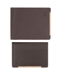 Brown and Camel leather wallet with card case for him.