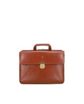 Dark Tan  leather laptop document case