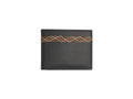 Black Slim leather wallet with Balochi thread