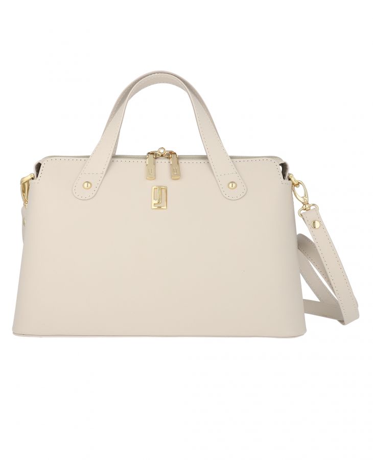 off White leather bag with zipper