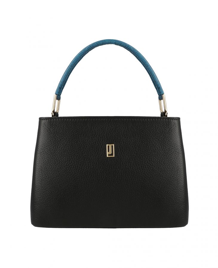 Black and Blue Sophisticated leather bag