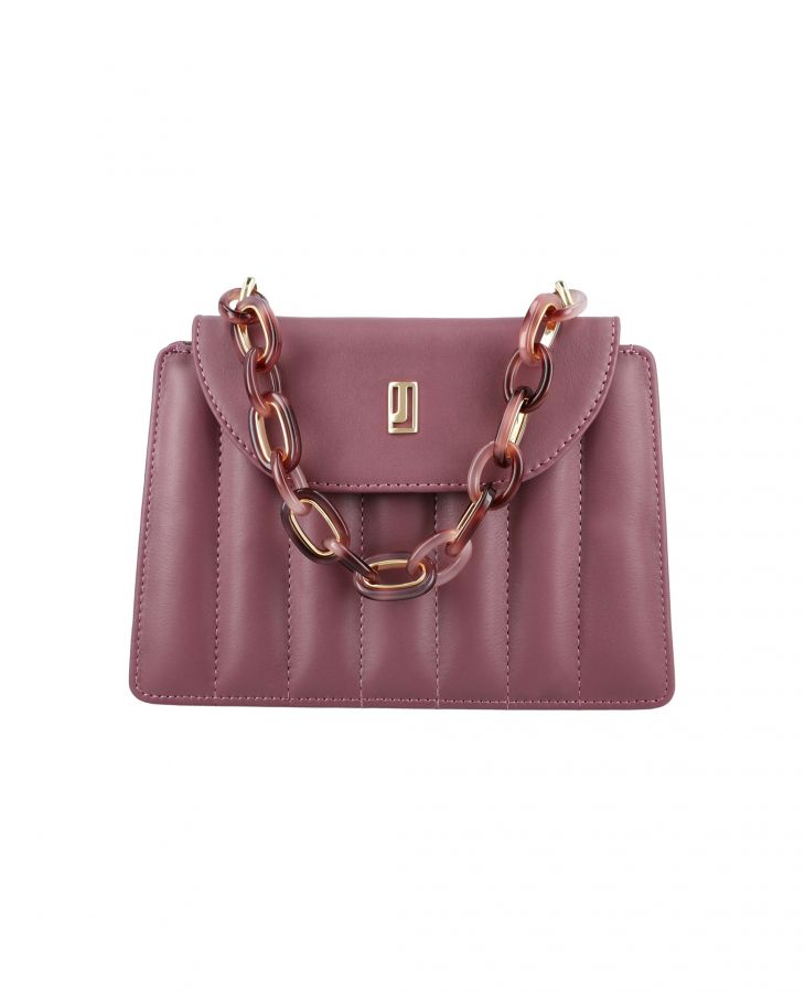 Burgundy leather crossbody accessory