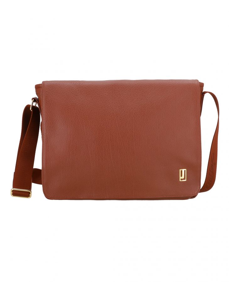 Leather satchel laptop bag