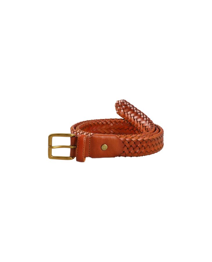 Classic Dark Tan leather belt with style