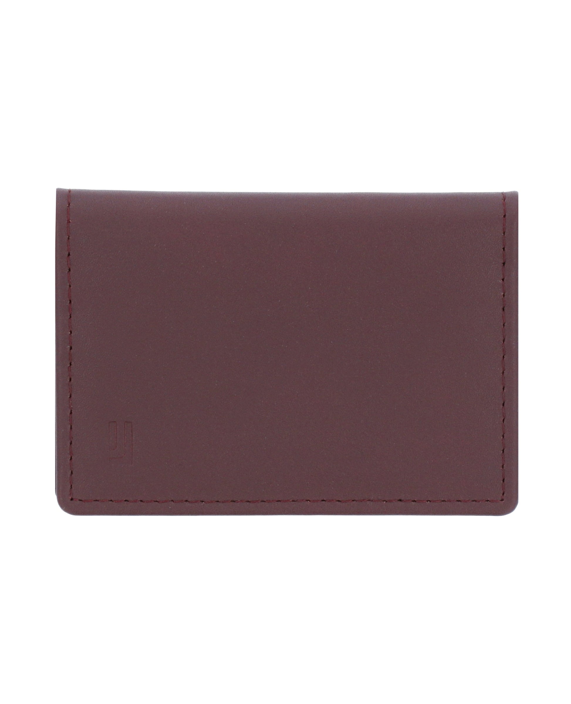 Burgundy elegant leather card case